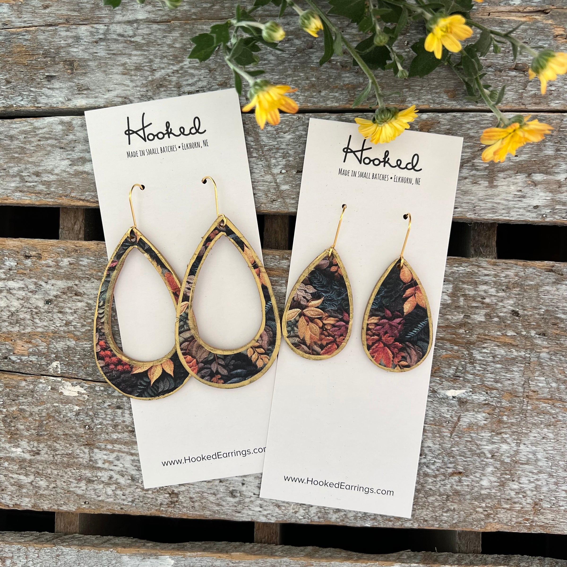 Autumn’s Majesty Teardrop Cutout Earrings
