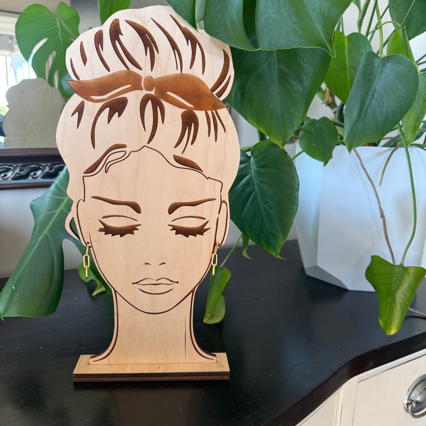 Paper Clip Chain Earrings - Silver