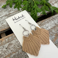 Clay Macrame Earrings in Beige
