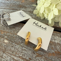 Chunky Hoop Earrings - Silver