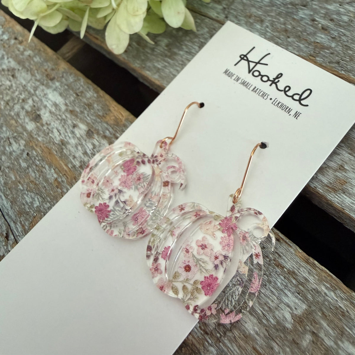 Floral Fairytale Pumpkin Earrings