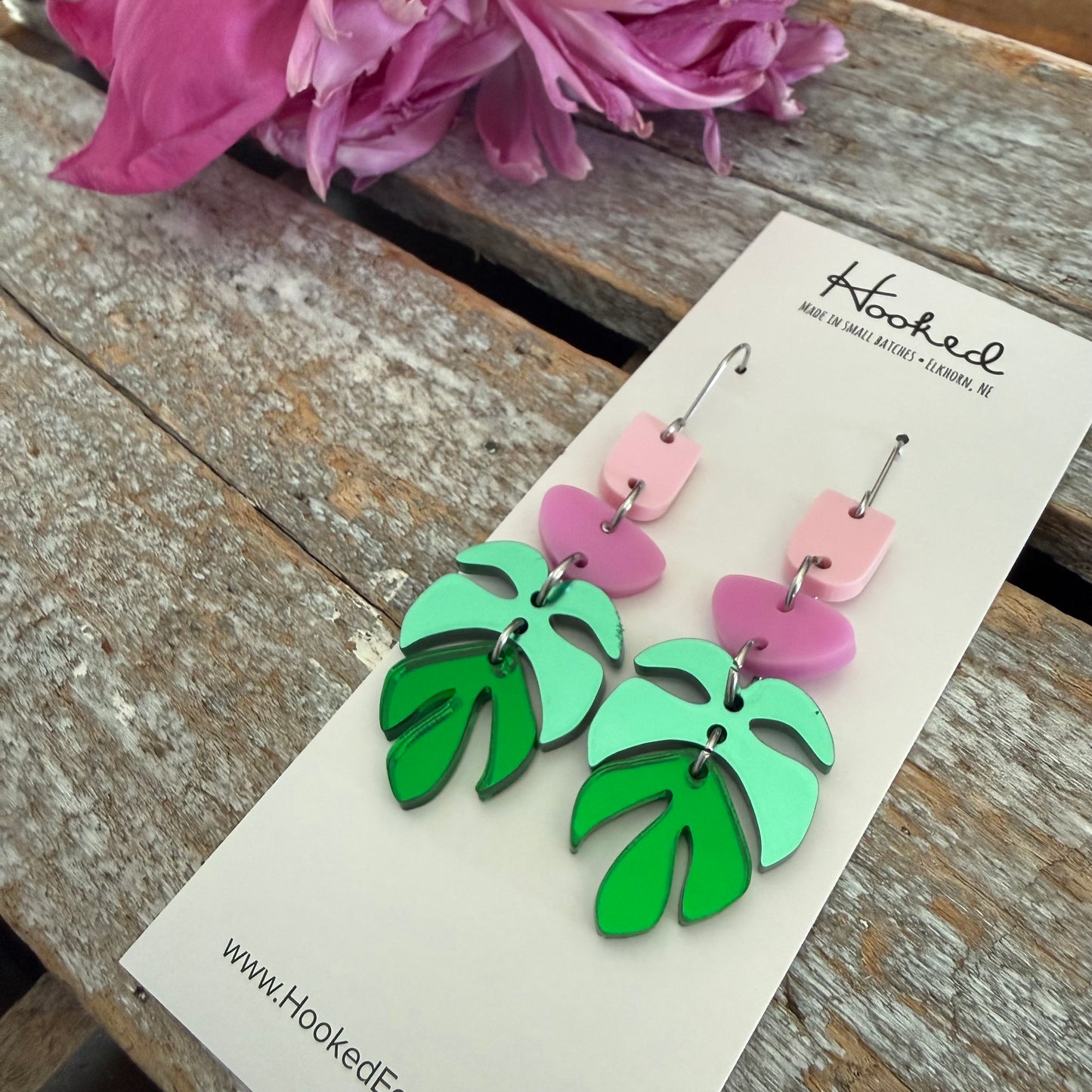 Monstera Leaf Earrings - Medium and Large