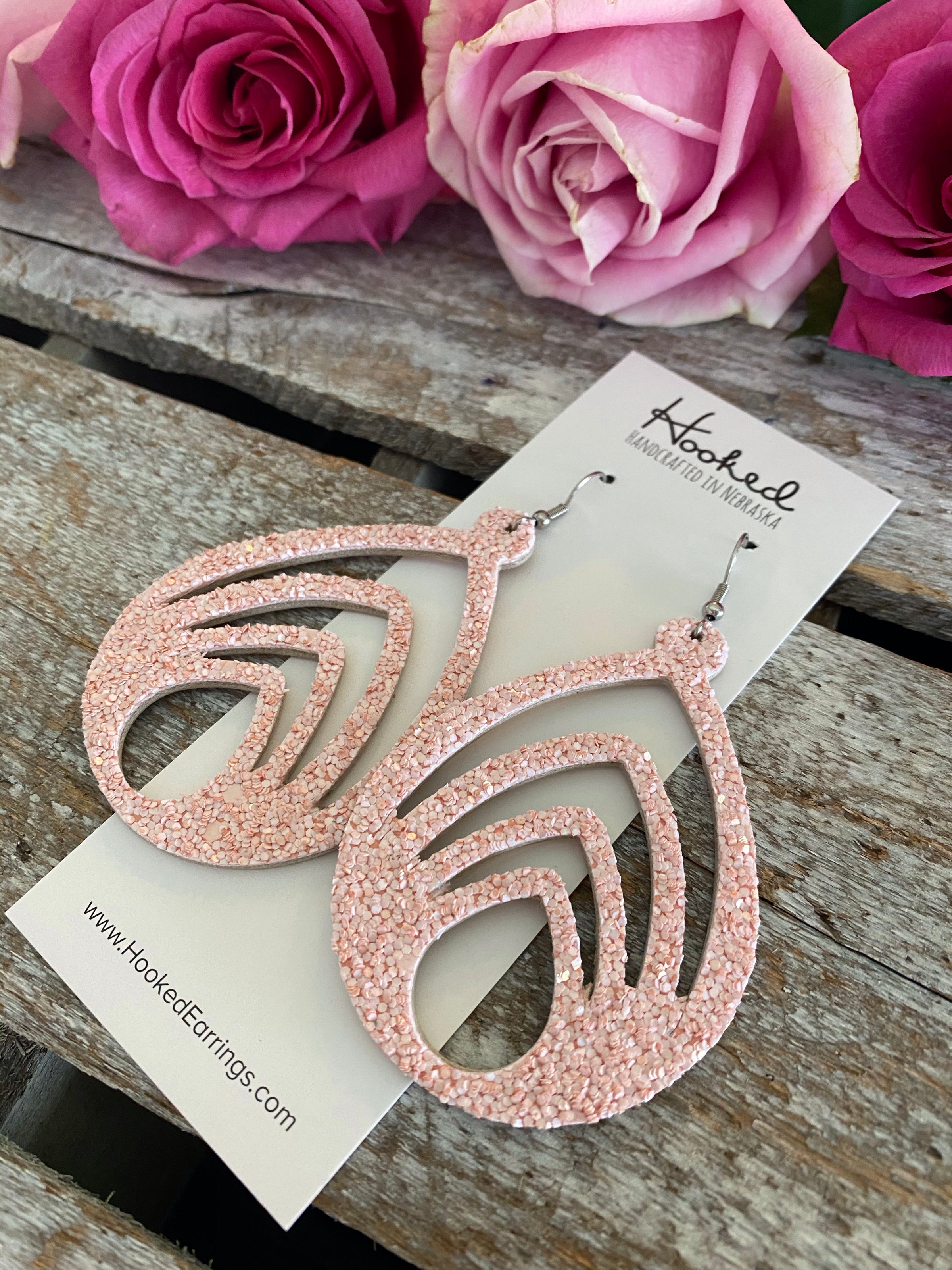 Beautiful Blush Glitter Blossoms