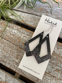 Wooden Cutout Earrings - Medium/Large Diamond