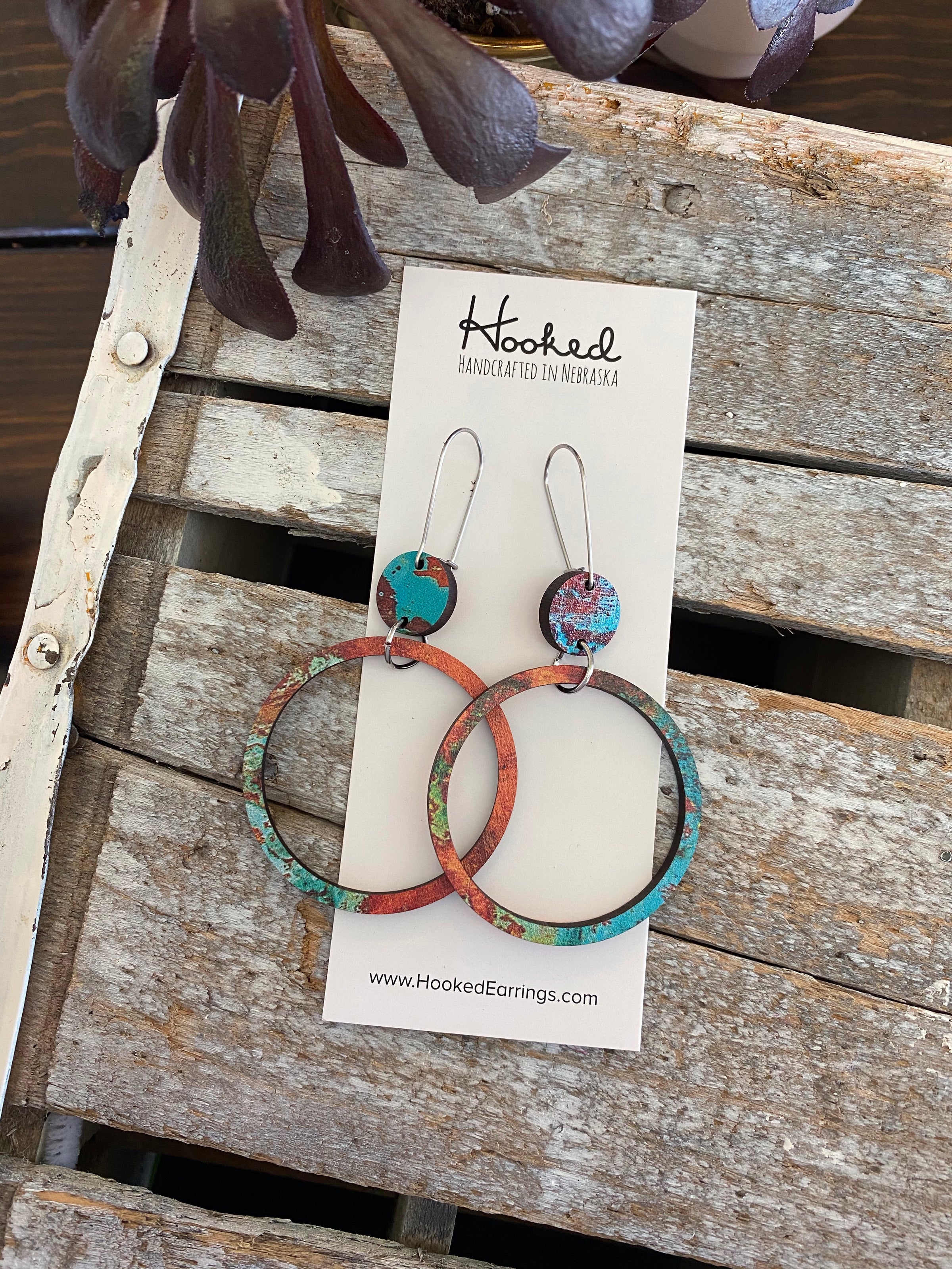 Copper Patina Suspended Stacks - Large