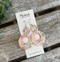 Watercolor Tweed Stacked Circle Cutouts