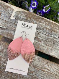 Glitter Dipped Pink Fringe Petals - Large