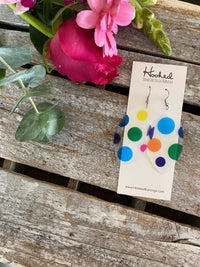 Clearly Rainbow Dot Pool Earrings
