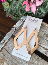 Mirrored Diamond Cutouts in Rose Gold - Large