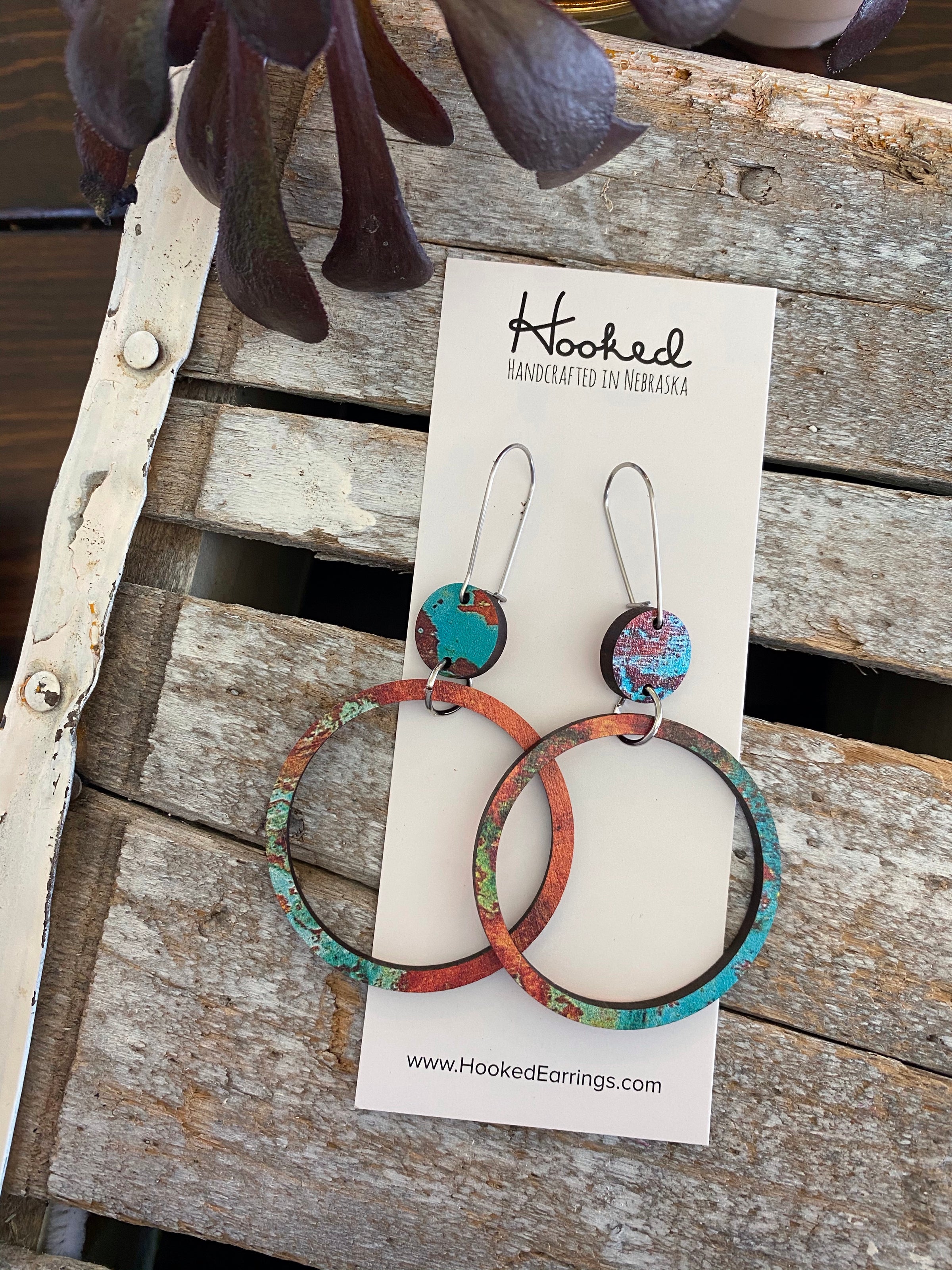 Copper Patina Suspended Stacks - Large