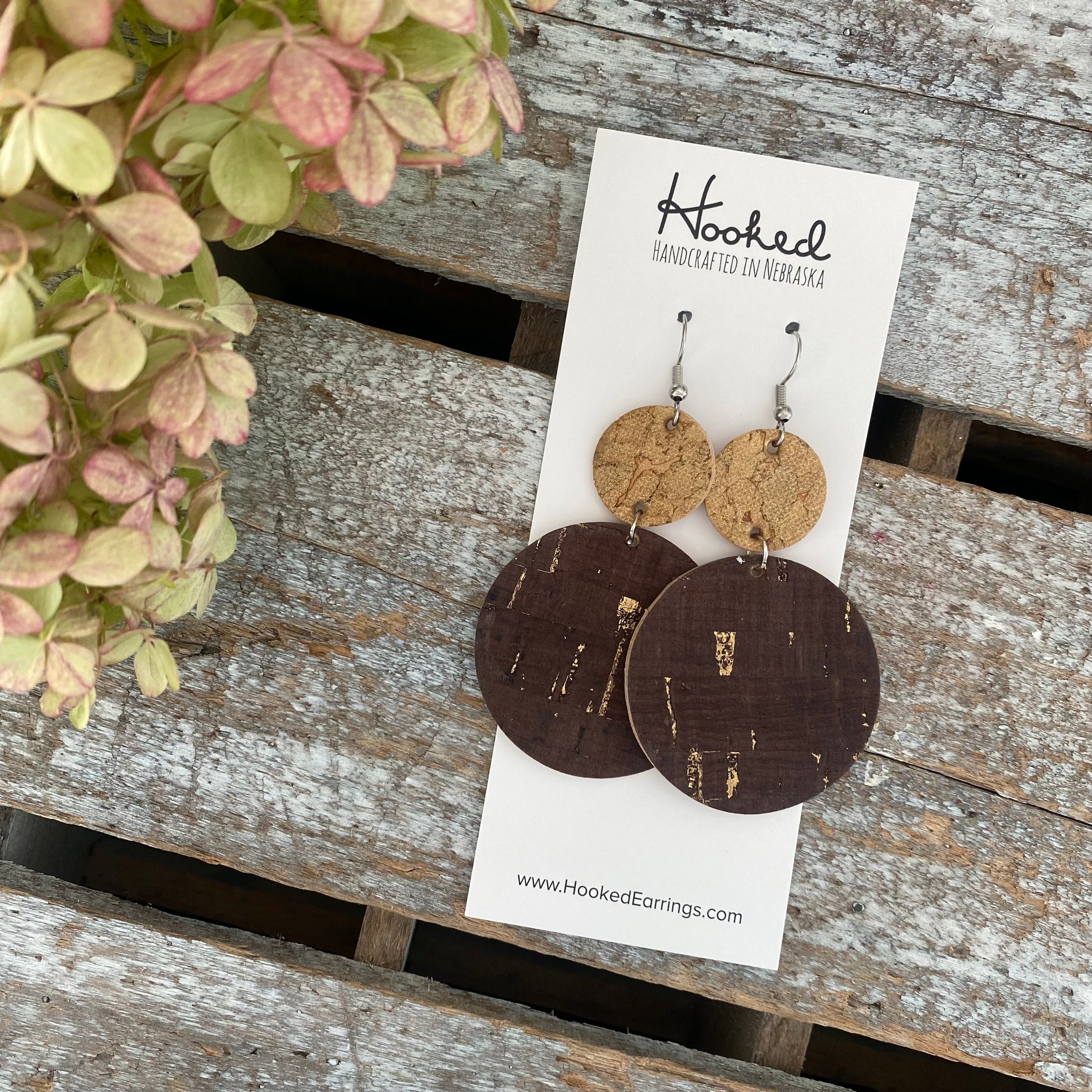 Cocoa Cork Stacked Circles