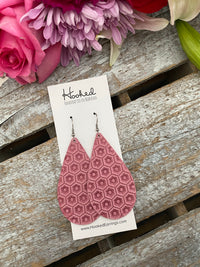 Hexagon Teardrops in Flamingo - Large