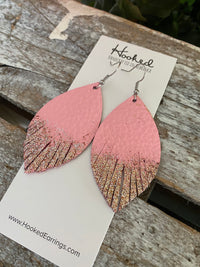 Glitter Dipped Pink Fringe Petals - Large