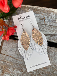 Shimmer and Porcelain Layered Fringe Petals - Large