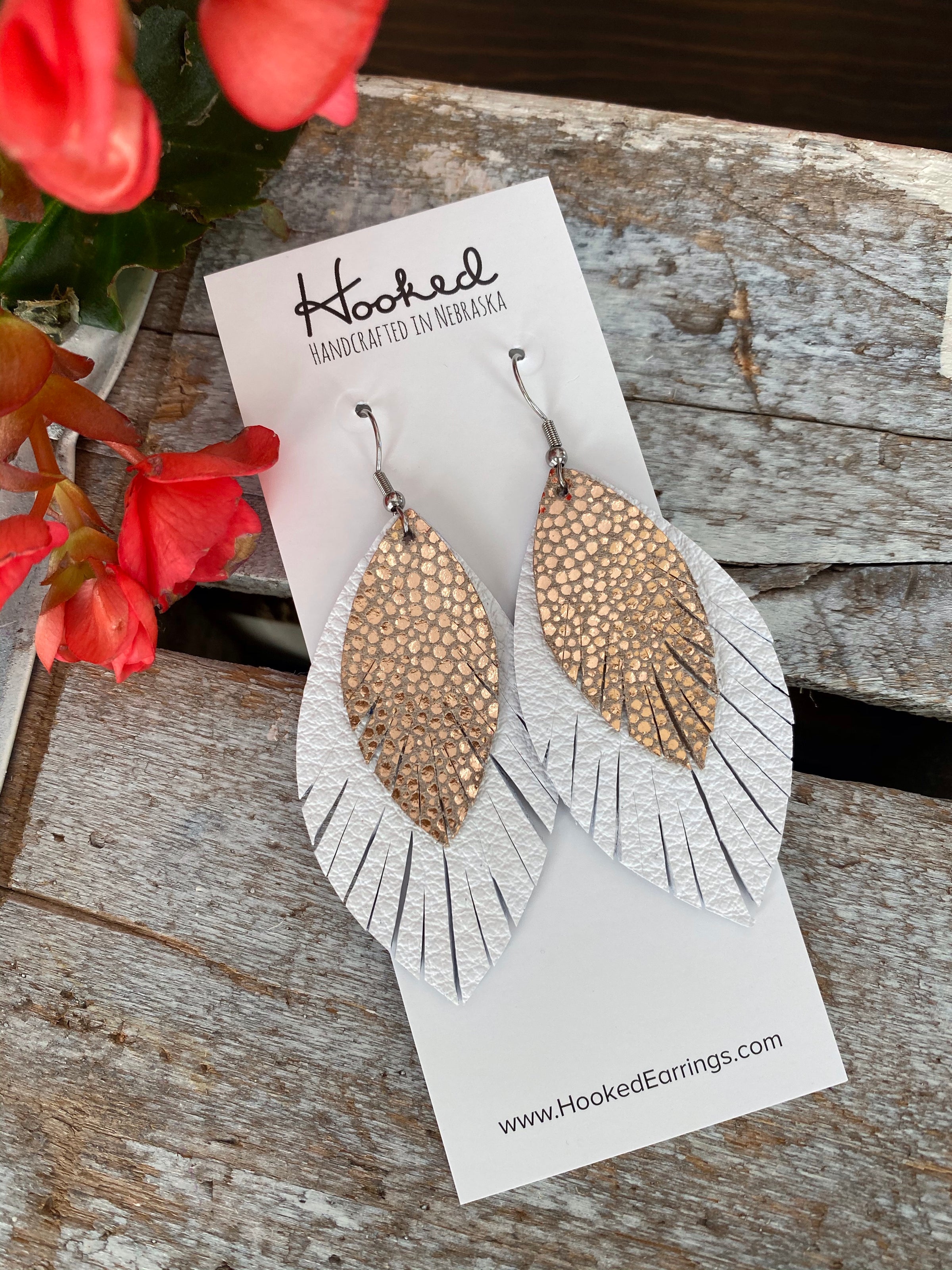 Shimmer and Porcelain Layered Fringe Petals - Large