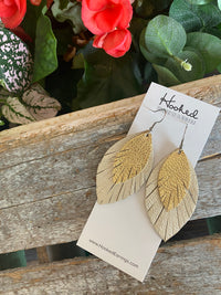 Gold and Champagne Layered Fringe Petals - Large