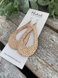 Rose Gold Shimmer Teardrop Cutouts - Large
