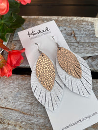 Shimmer and Porcelain Layered Fringe Petals - Large