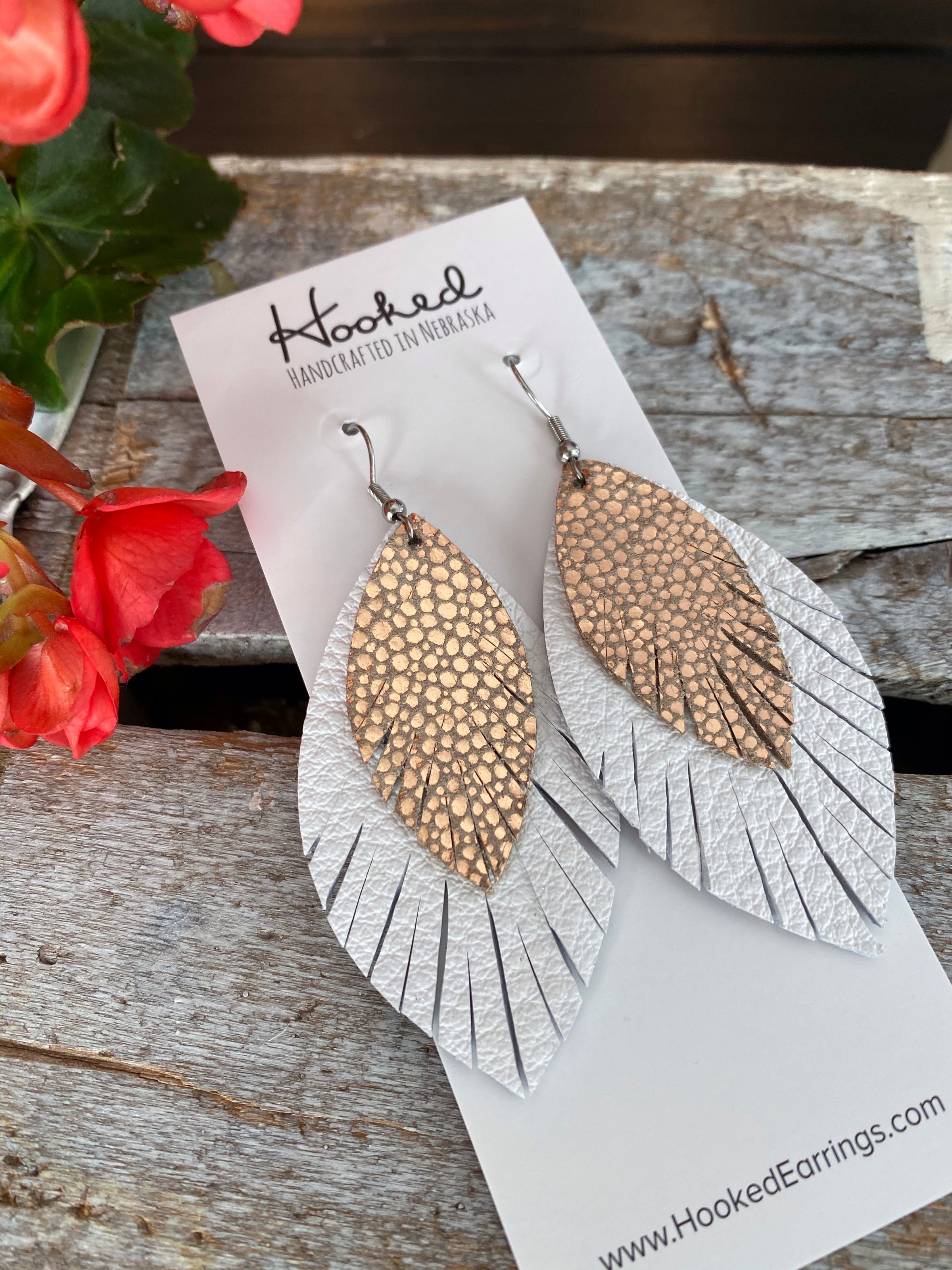 Shimmer and Porcelain Layered Fringe Petals - Large