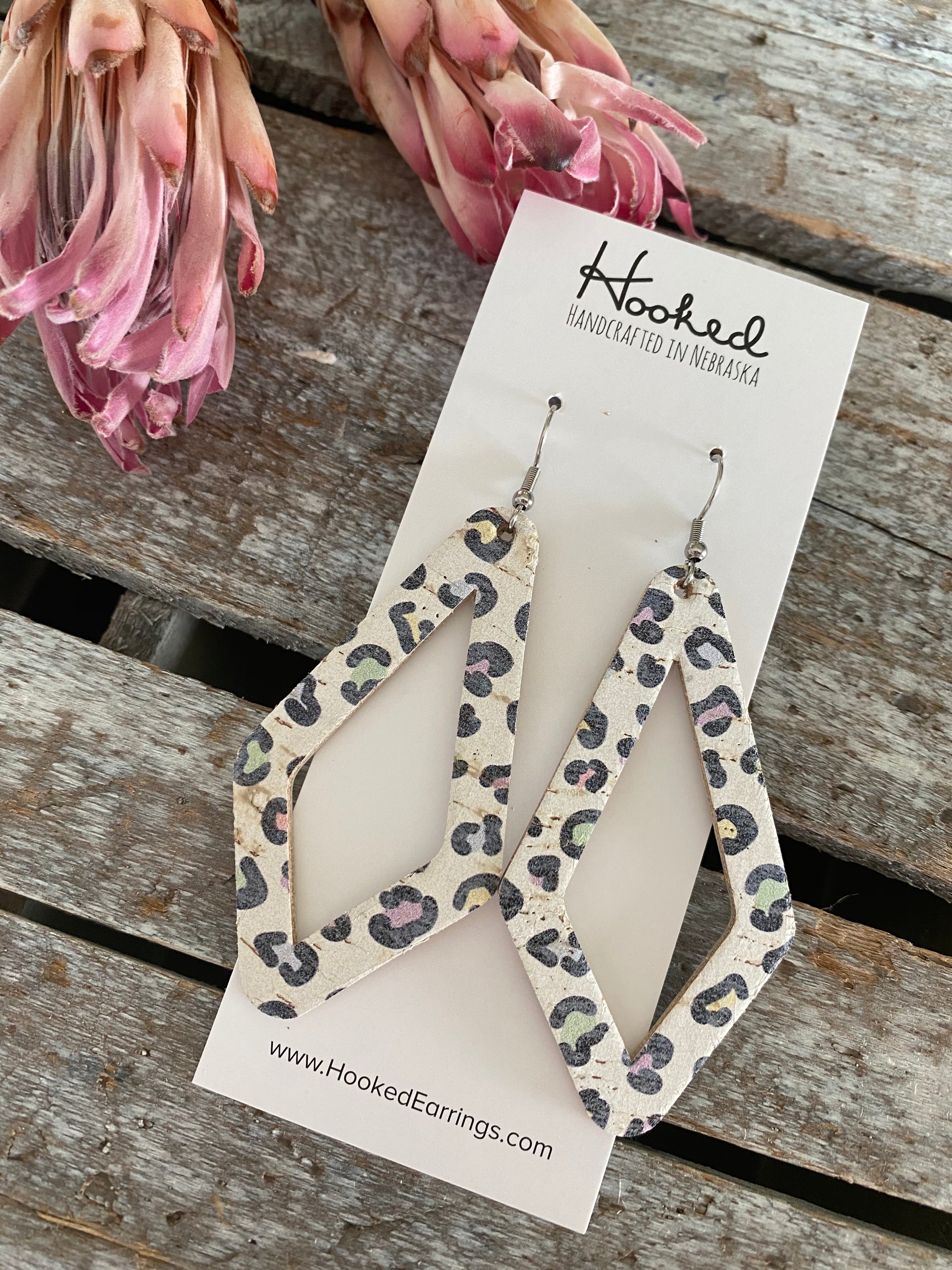 Diamond Cutouts in Pastel Leopard Birch  - Large