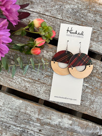 Scottish Plaid Half Hoops