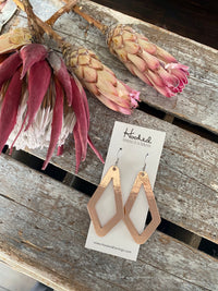 Mirrored Diamond Cutouts in Rose Gold - Large