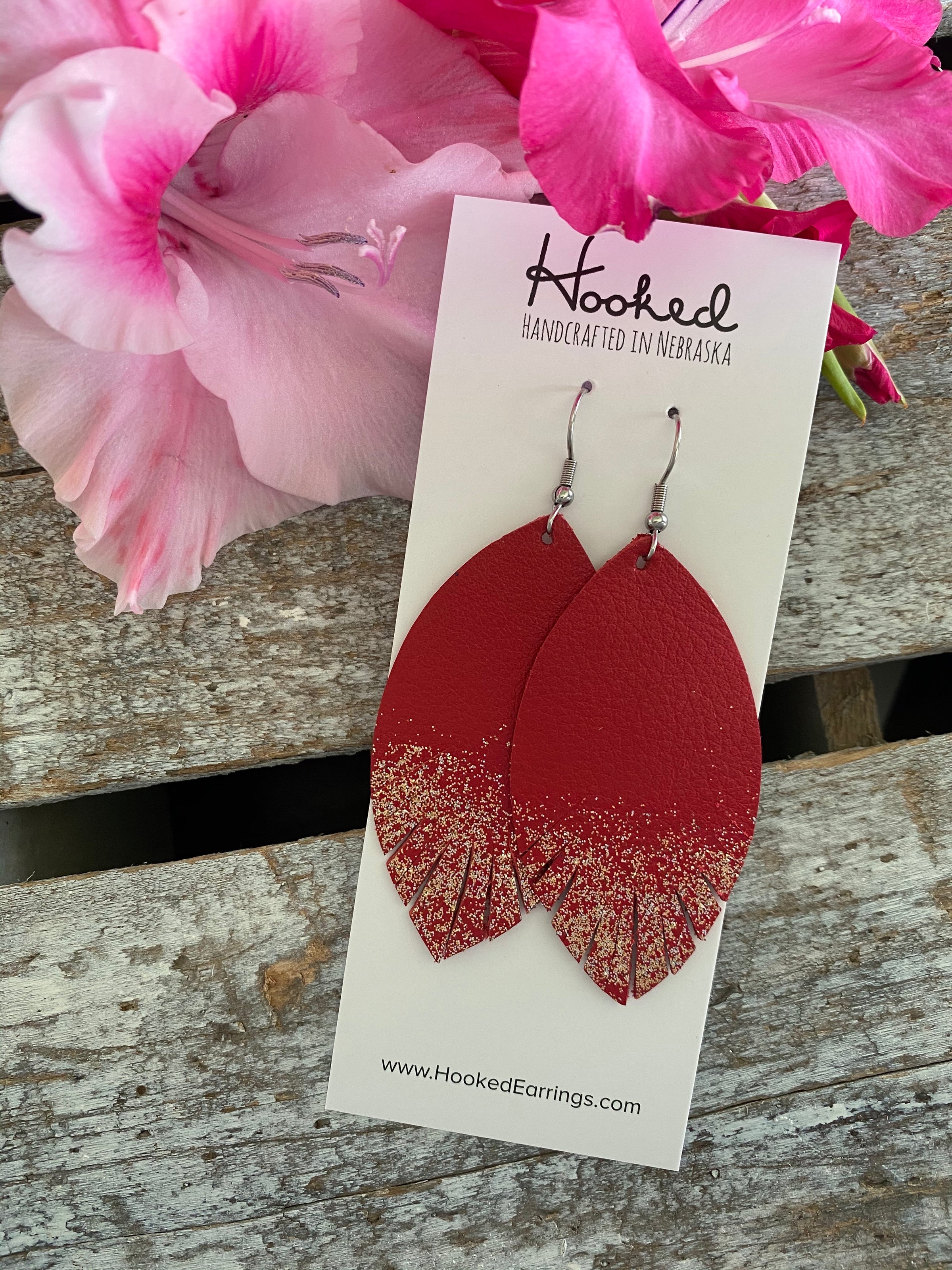 Glitter Dipped Apple Fringe Petals - Large