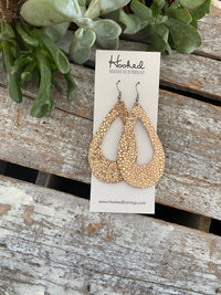 Rose Gold Shimmer Teardrop Cutouts - Large