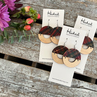 Scottish Plaid Half Hoops