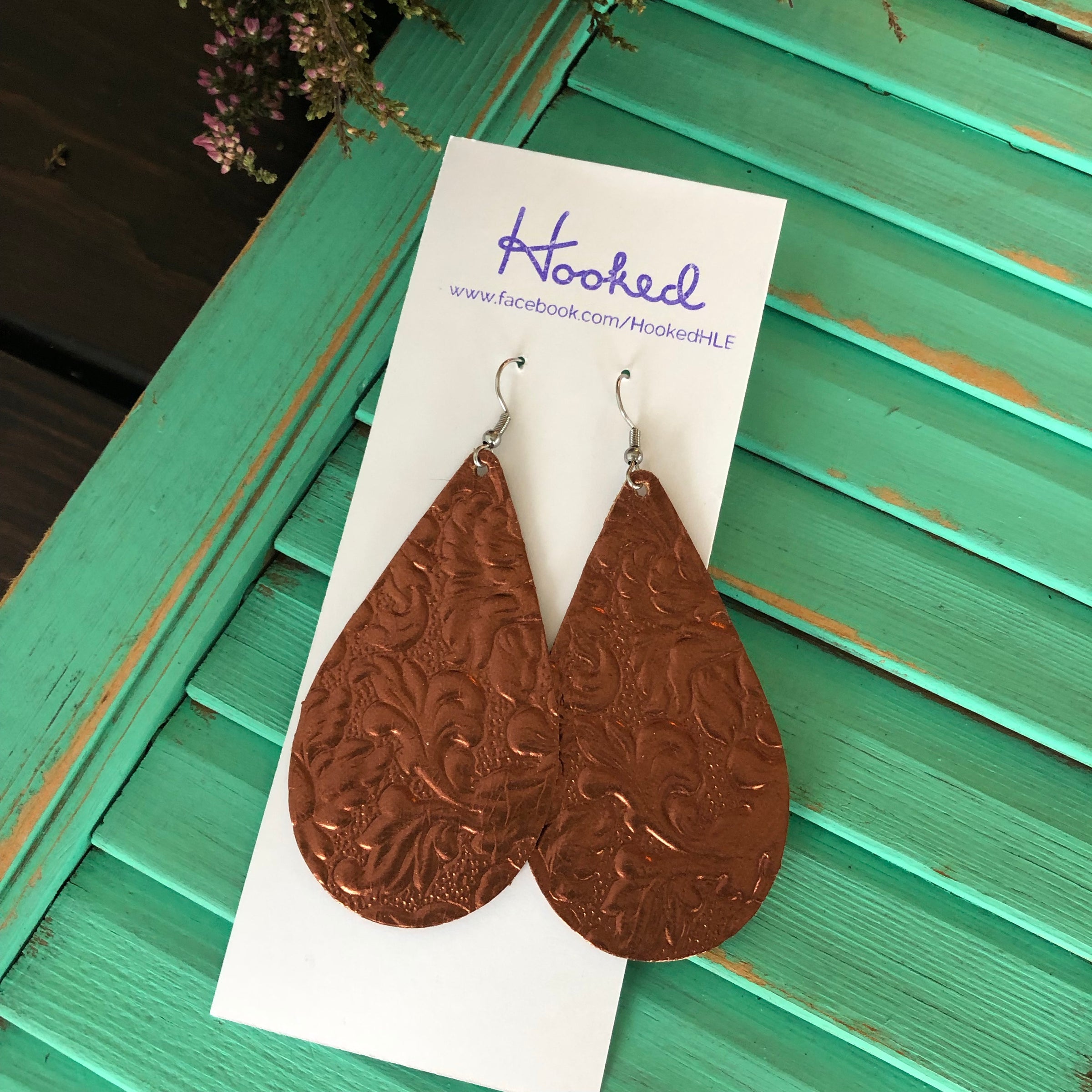 Bronze Swirl Teardrops - Large