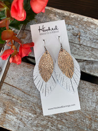 Shimmer and Porcelain Layered Fringe Petals - Large