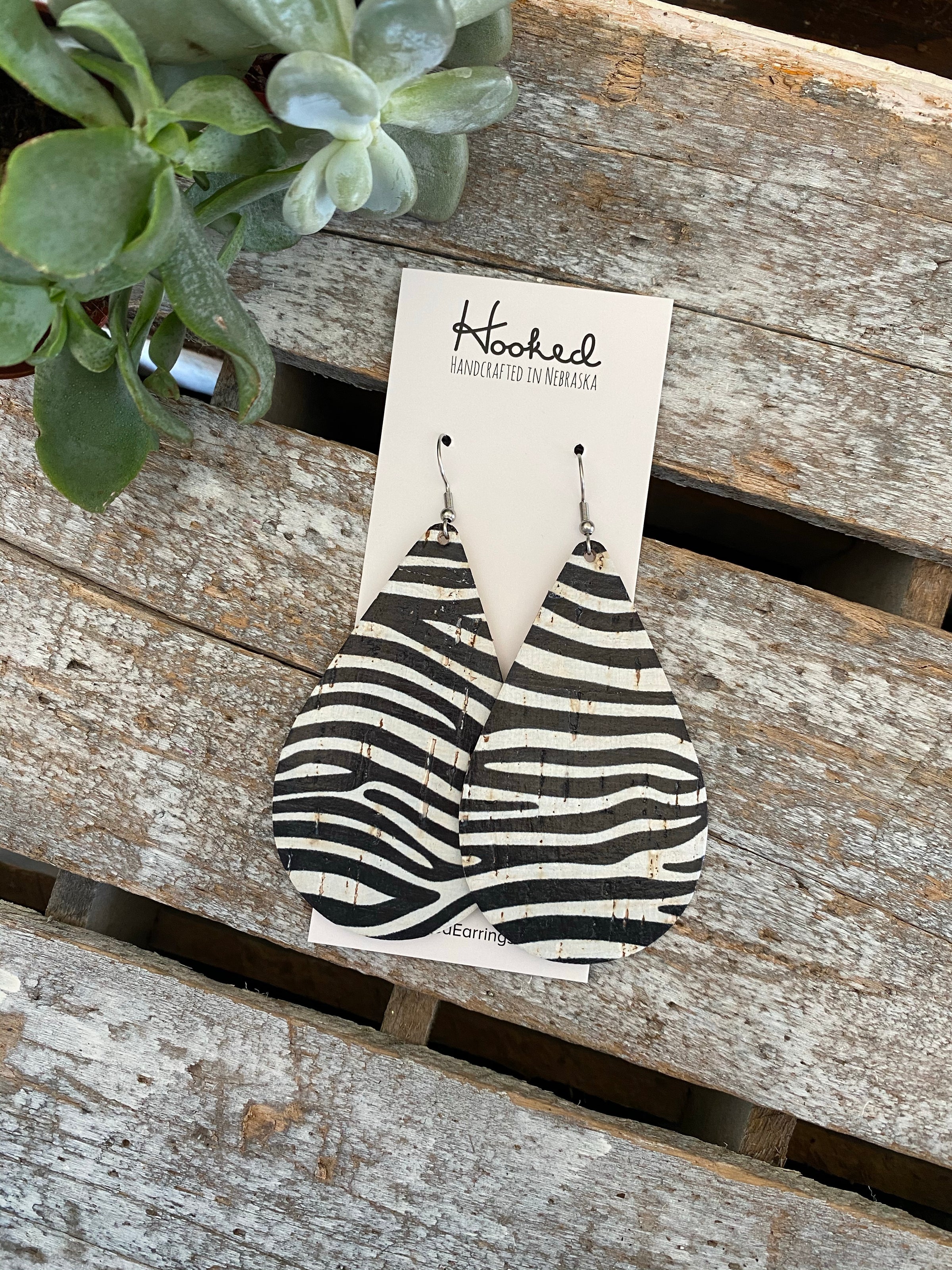 Zebra Print Birch Teardrops - XL