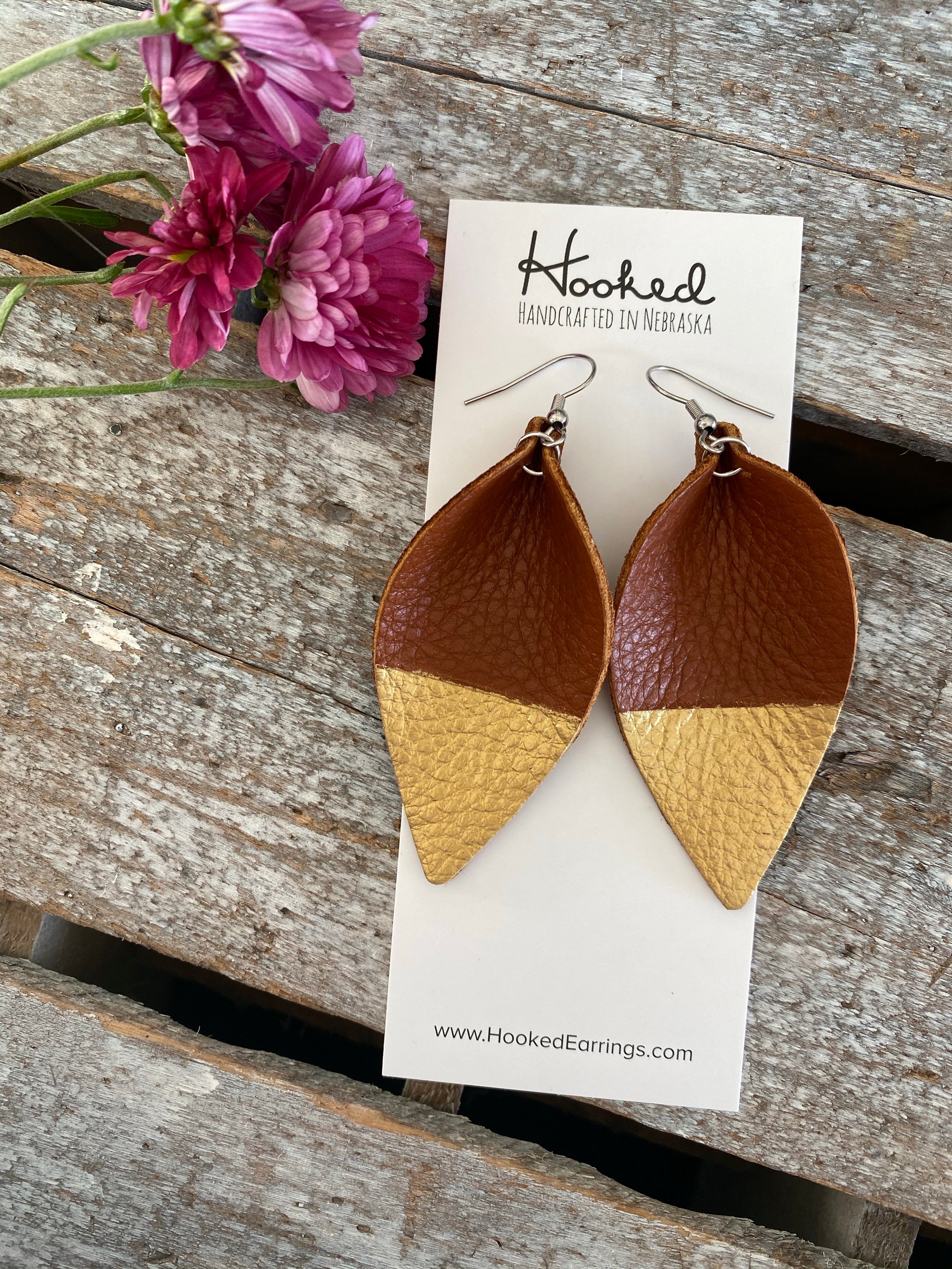 Cognac and Gold Lilies - Large