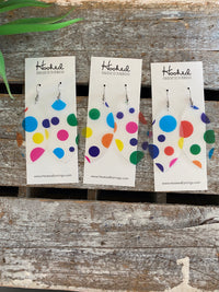 Clearly Rainbow Dot Pool Earrings