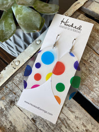 Clearly Rainbow Dot Pool Earrings