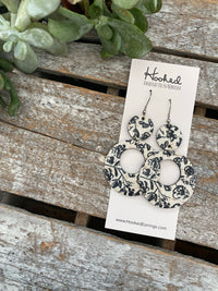 Inky Floral Stacked Circle Cutouts