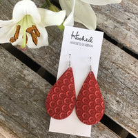 Hexagon Teardrops in Scarlet - Large