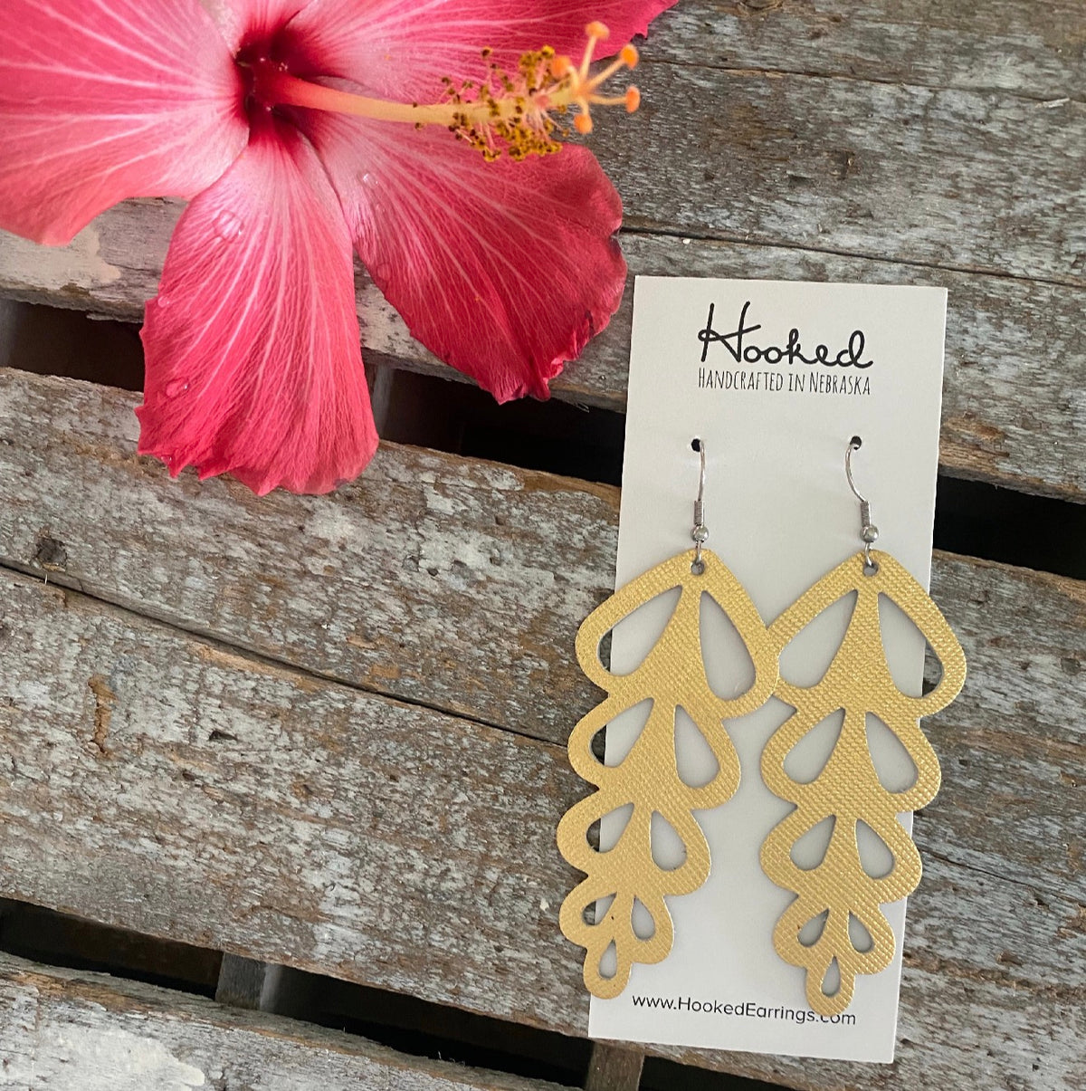 Hyacinths - Deluxe Cutout Earrings in Two Sizes