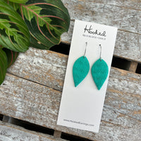 Boho Arch Leaf Dangles in Pastel Jade - Small