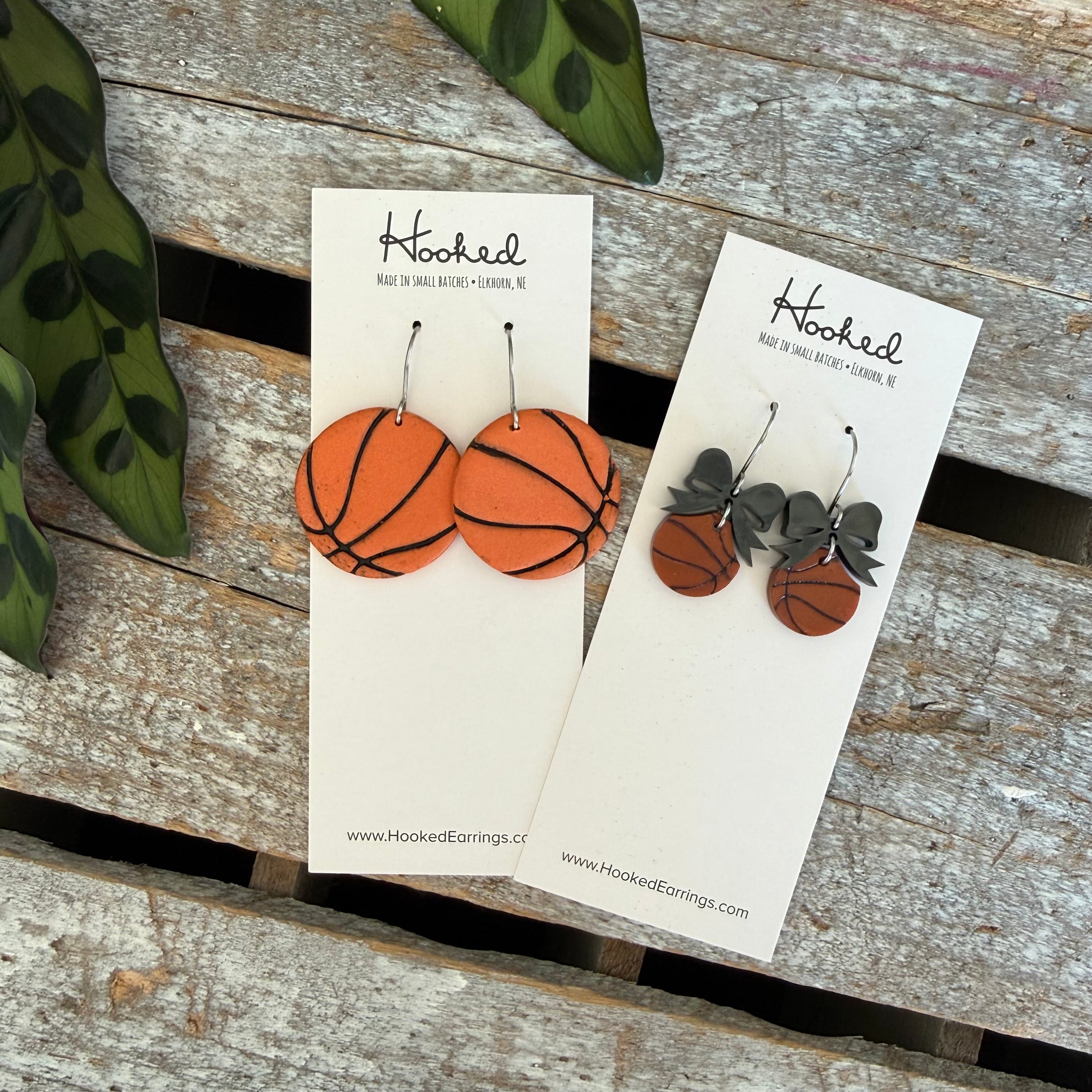 Basketball + Bow Earrings