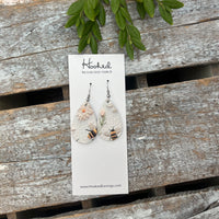 Bumblebee + Daisy Teardrop Earrings - Small