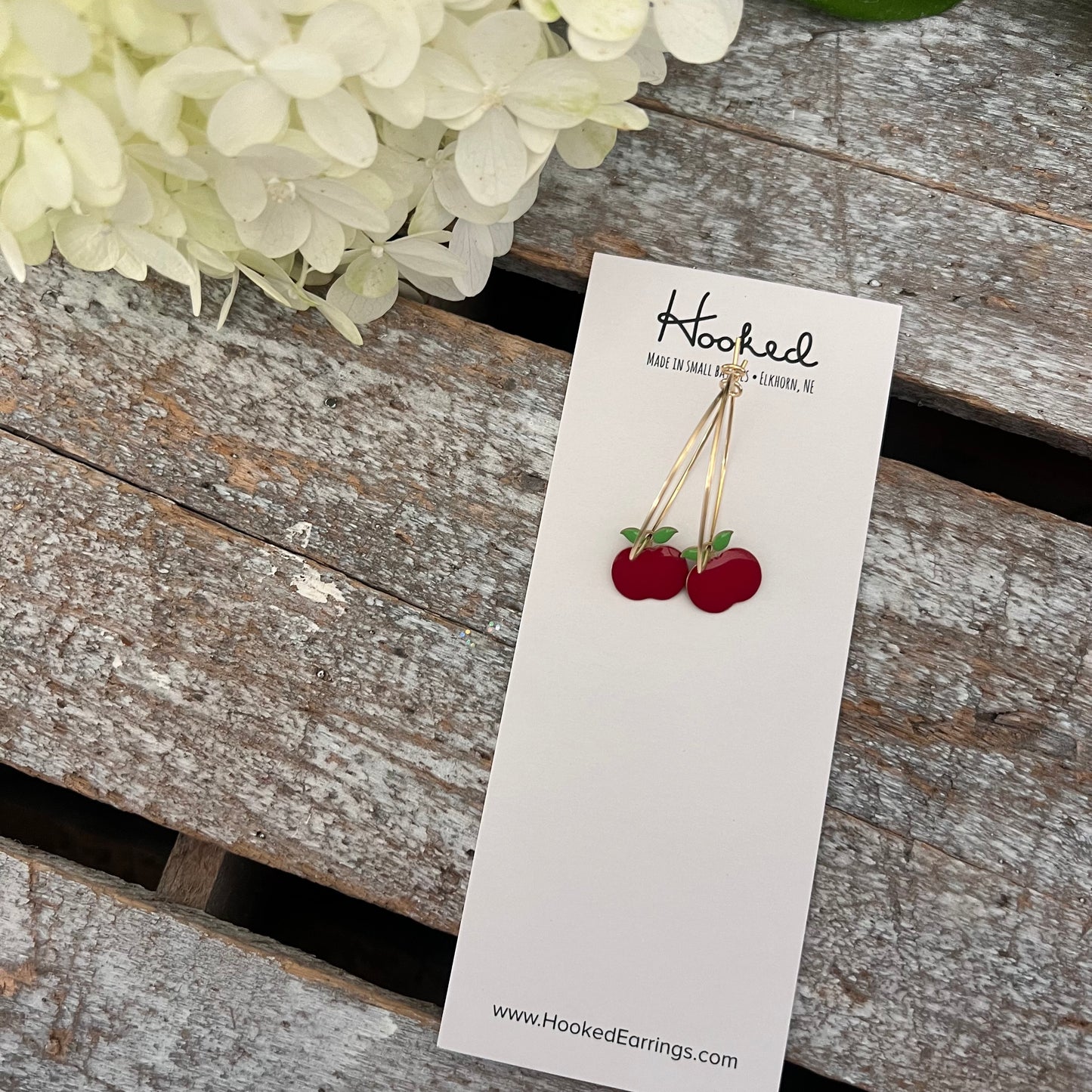 Tiny Apple Dangle Earrings - Two Styles