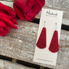 Sweater Earrings in Variegated Red  - Small and Medium