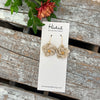 Flower Dangle Earrings in Mocha