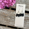 Bow Hoop Earrings in Black