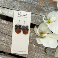 Basketball + Bow Earrings