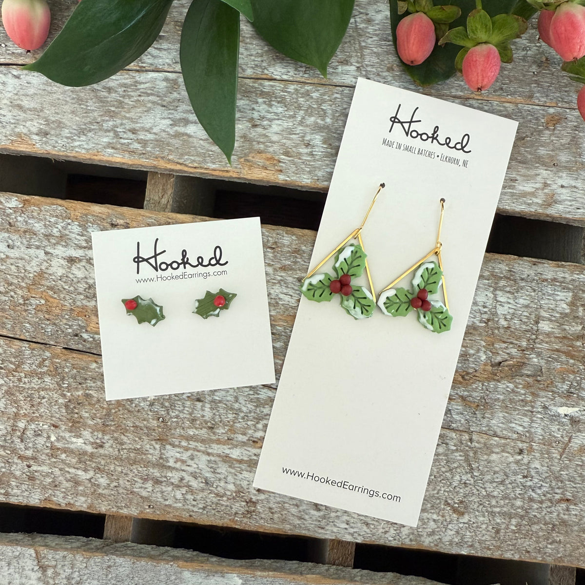 Winterberry Frost Stud Earrings