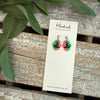Witchy Pink and Green Earringsi