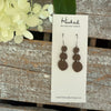 Earth Stacked Pebble Earrings