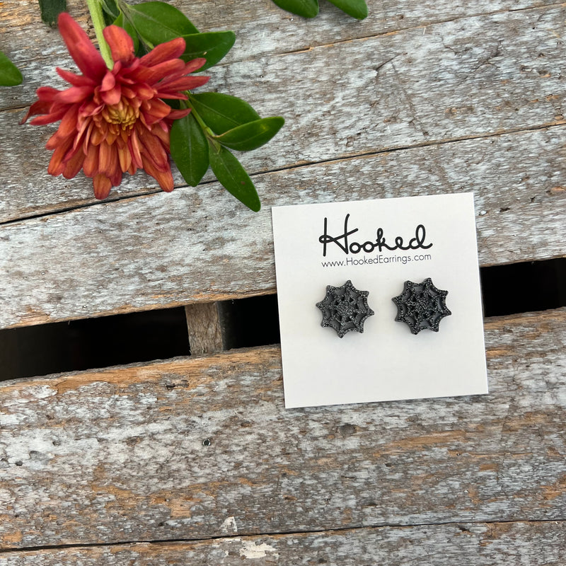 Spider Web Stud Earrings